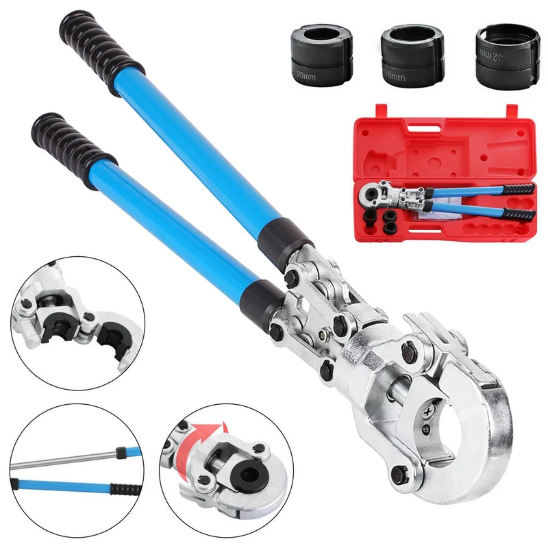 Outil de sertissage manuel pour tuyaux multicouches Ø 16, 20, 26, 32 mm
