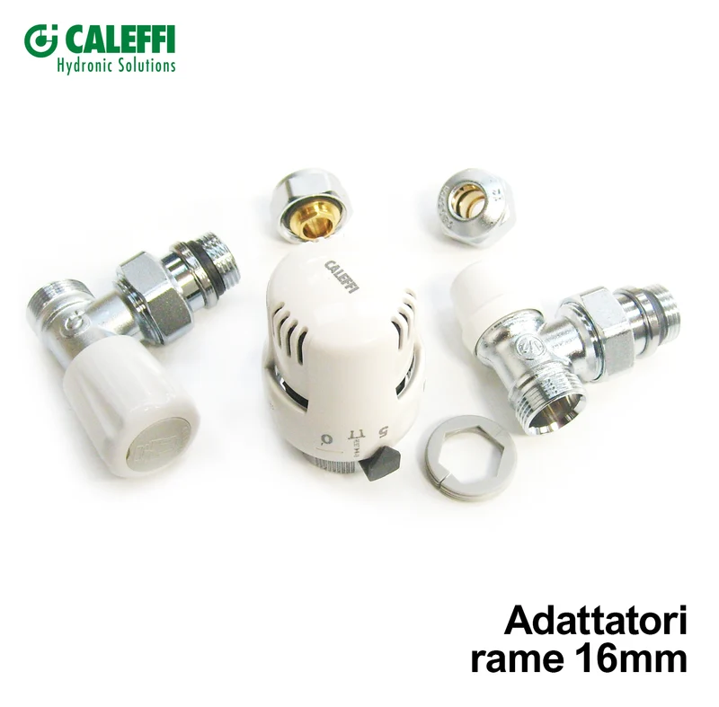 Kit cuivre Caleffi D.16 avec tête thermostatique