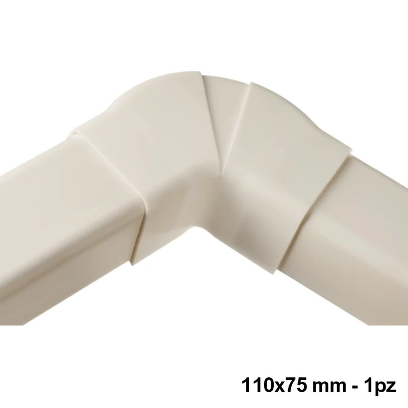 Courbe plate réglable pour conduit de 110 x 75 mm - 1 pièce