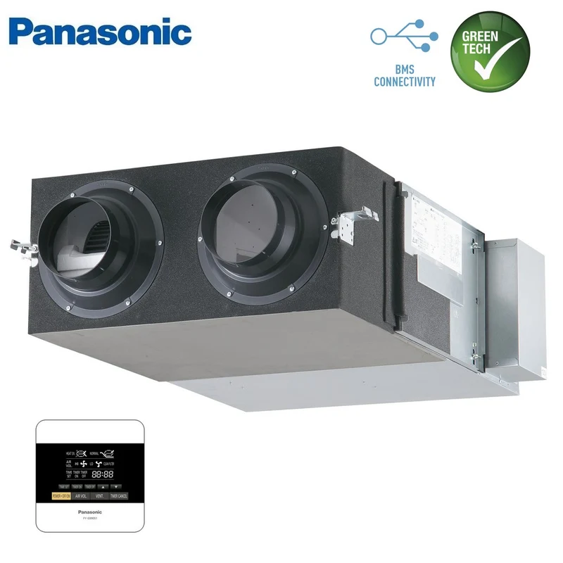 Unité de récupération de chaleur centralisée Panasonic VMC 250 m³/h - commande murale incluse