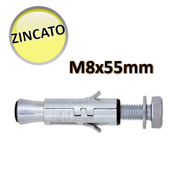 OTER - Bouchon blindé double M8 x 55 mm de poids moyen-lourd avec vis TE