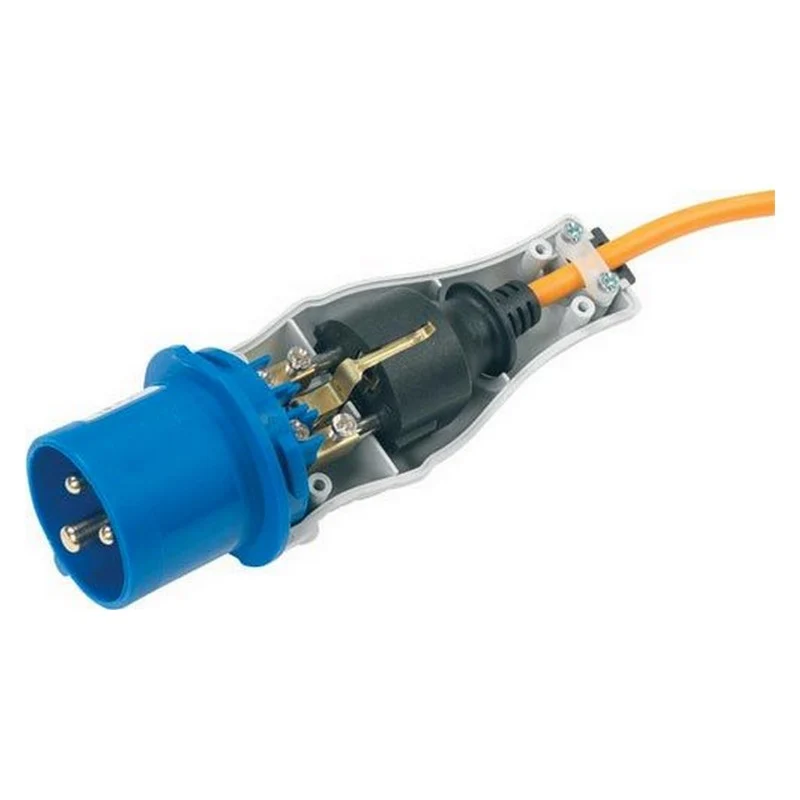 Adaptateur industriel pour prises Schuko moulées. 16 A 2P sans terre.