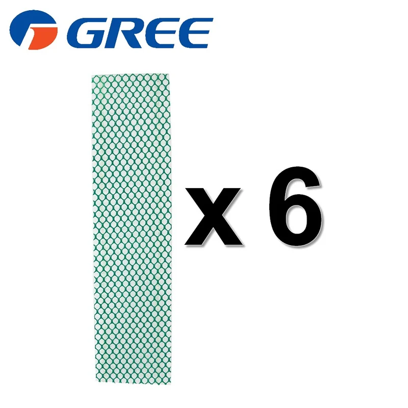 Filtre biologique antibactérien compatible avec tous les climatiseurs GREE - Lot de 6 - 111220081