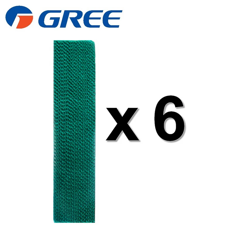 Filtre désodorisant antibactérien TIO2 compatible avec tous les climatiseurs GREE - Lot de 6 - 111220071