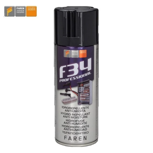 F34 Professional - Faren, produit hydrofuge et anti-humidité, flacon pulvérisateur de 400 ml