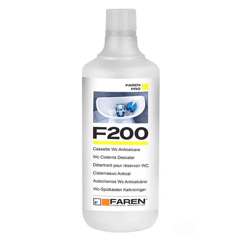 F200 Professional - Détartrant pour réservoir de WC Faren, bouteille de 1 L