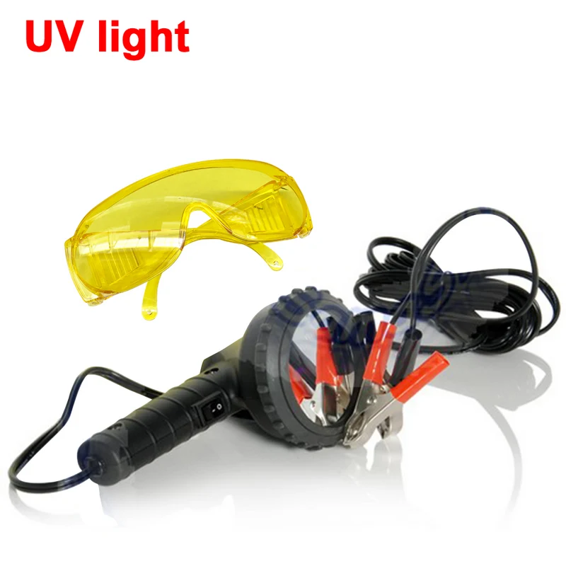 Lampe UV 100W avec lunettes alimentée par une batterie de voiture 12V