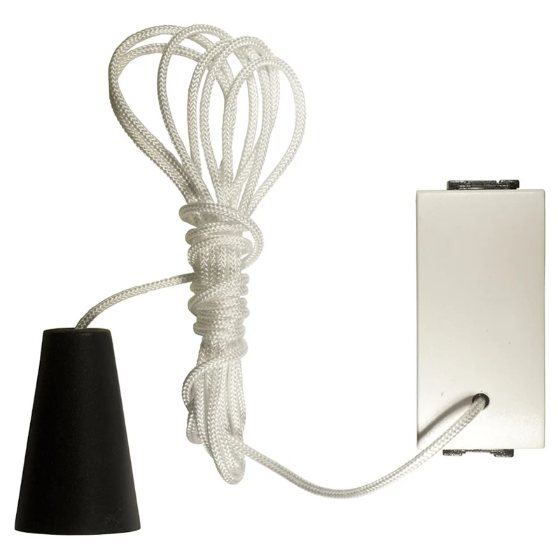 Bouton-poussoir unipolaire avec cordon 16A Blanc - Feb Electric