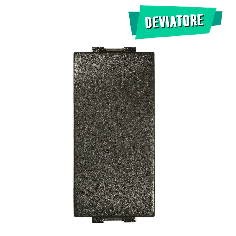 Interrupteur inverseur unipolaire 16 A, noir anthracite, compatible avec Living International / Light-February Electric