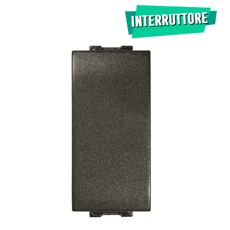 Interrupteur unipolaire 16 A noir anthracite compatible avec Living International / Light - Feb Elettrica