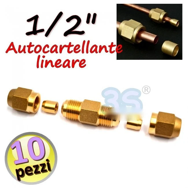 Manchon de joint auto-obturant pour raccord linéaire 1/2 - 10 pièces