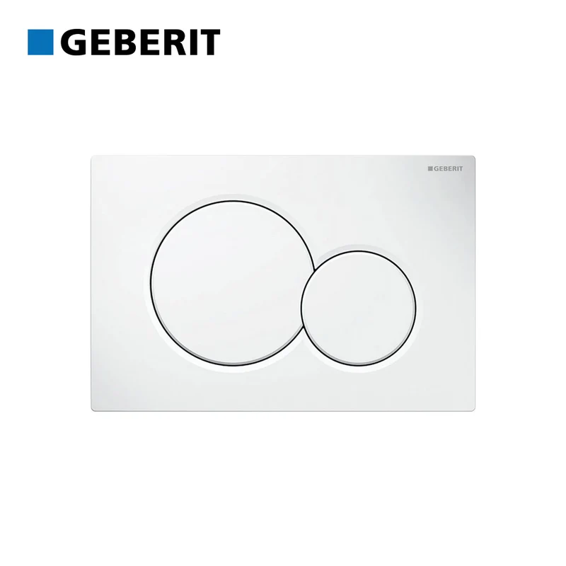Plaque de commande à double bouton pour réservoir GEBERIT SIGMA 01 BLANC
