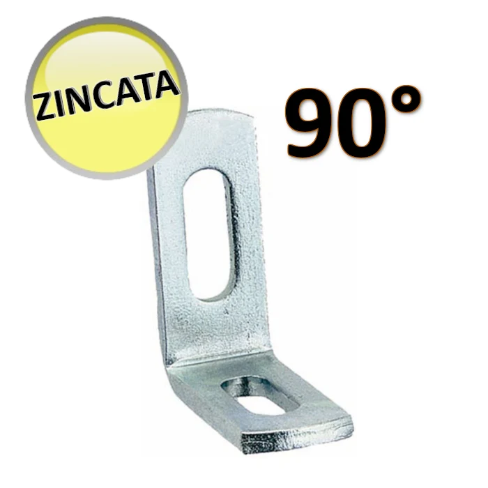 OTER - Plaque d'angle à 90° avec 2 fentes pour combinaison avec profilé