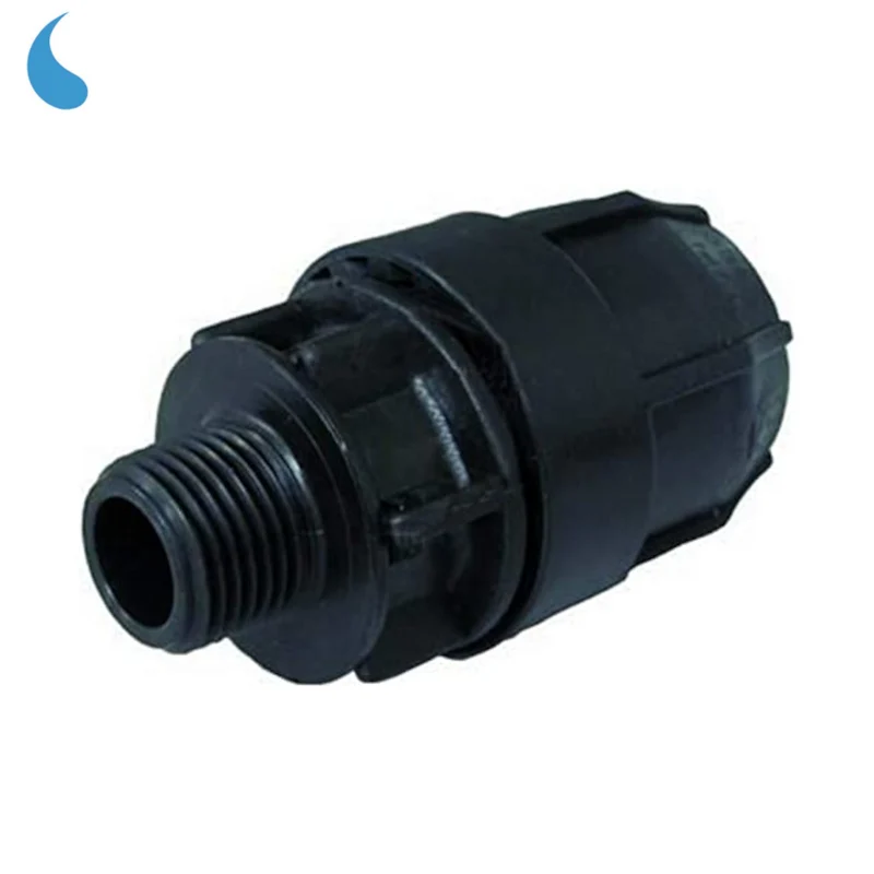 Raccord à compression M Ø 63 mm x 2'' - à serrer dans du polypropylène