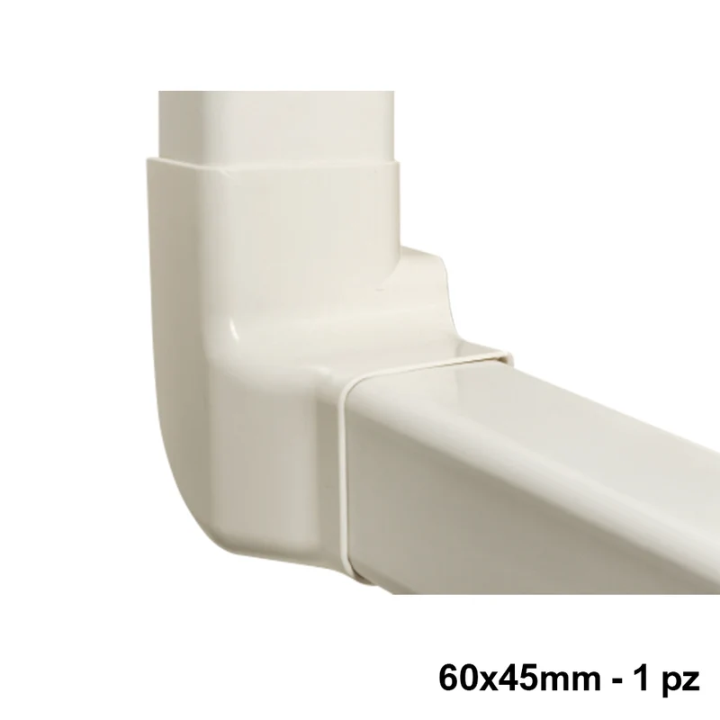 Raccord d'angle vertical droit 60x45mm - 1 pièce