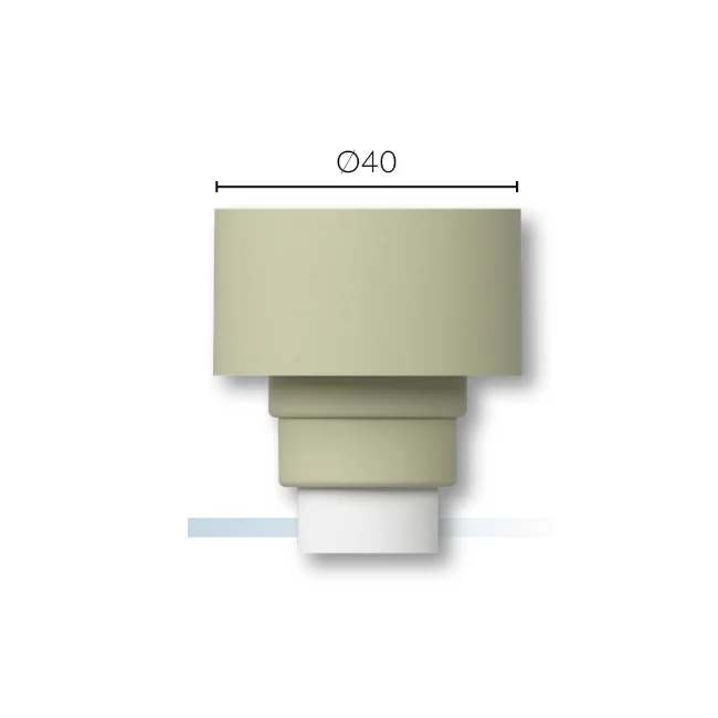 Raccord droit anti-insectes pour tuyau rigide Ø 40 mm - ivoire - TAI.040