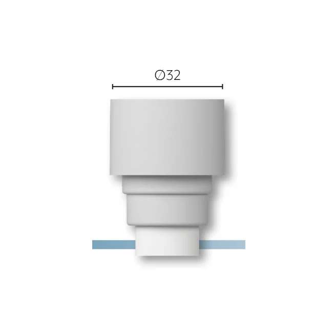 Raccord droit anti-insectes pour tuyau rigide Ø 32 mm - blanc - TAI.032