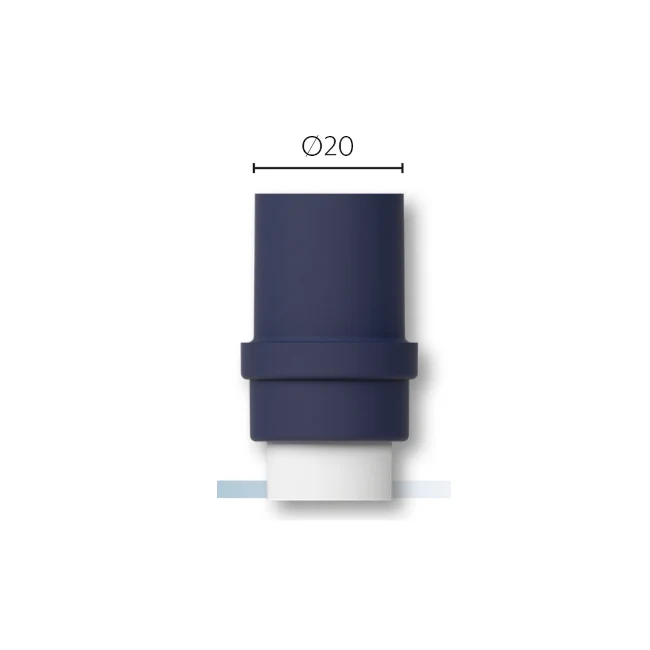 Raccord droit anti-insectes pour tuyau rigide Ø 20 mm - bleu - TAI.020