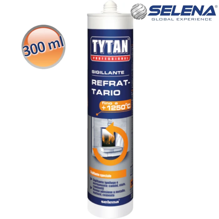 Mastic réfractaire 1250 °C 300 ml Noir