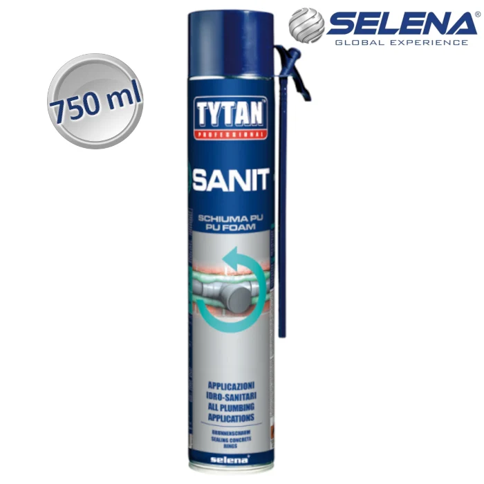 Mousse de polyuréthane multidirectionnelle Sanit 750 ml - isolation thermique
