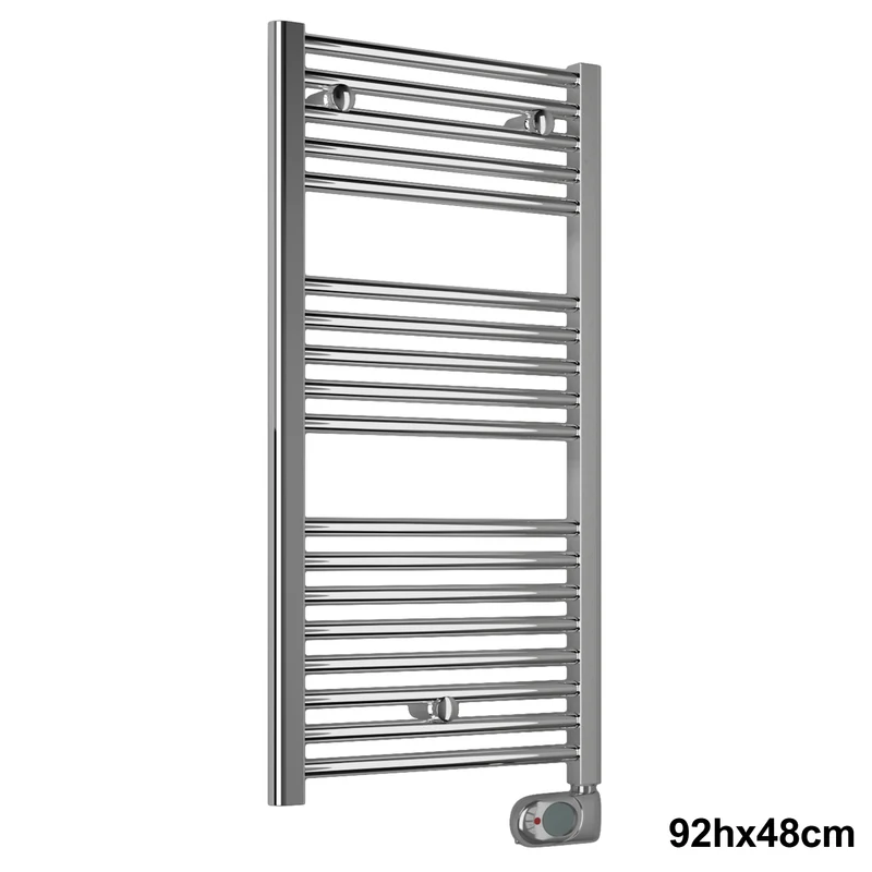Sèche-serviettes électrique CORTINA EVO CHROME 92x48 cm avec thermostat numérique programmable