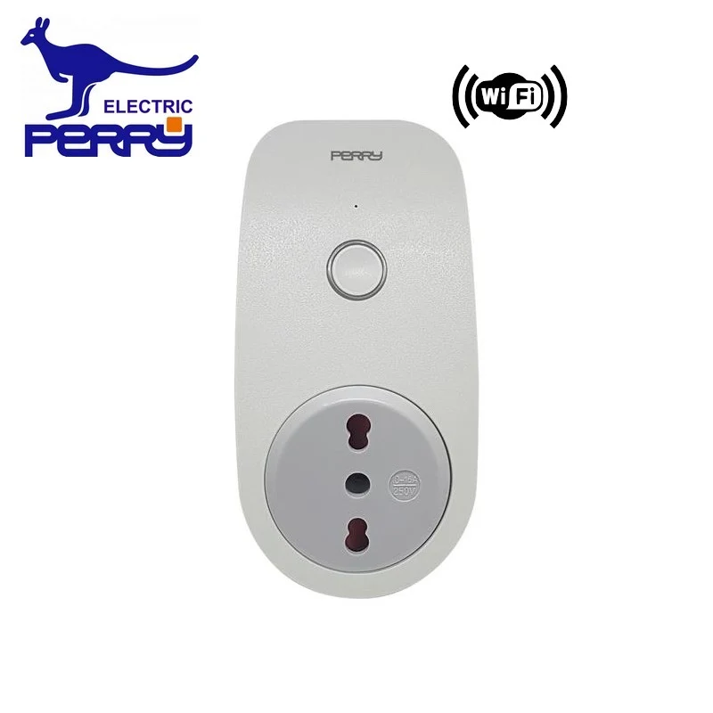 Perry 1IO0057WF - Interrupteur horaire, prise connectée Wi-Fi avec alimentation 10 et 16 A