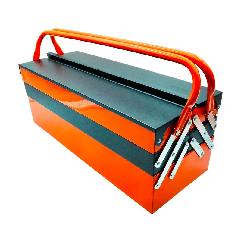 Coffret à outils en métal avec compartiments