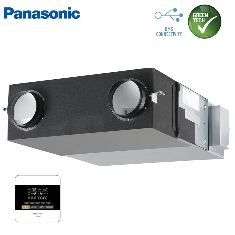 Unité de récupération de chaleur centralisée Panasonic VMC 500 m³/h - commande murale incluse