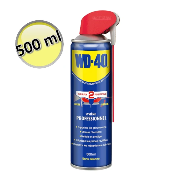 WD-40 Lubrifiant et dégrippant professionnel, 500 ml