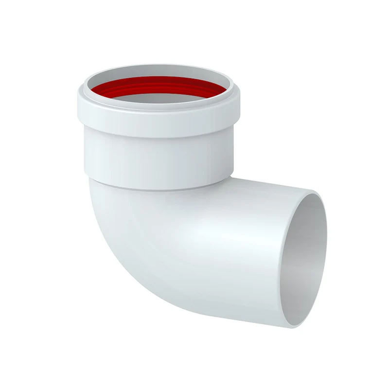 Coude à 90° M-F en aluminium extrudé blanc Ø 80 mm pour gaz de combustion de chaudière
