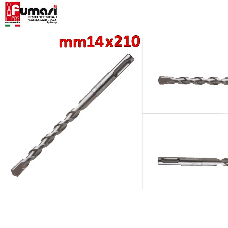 Foret à percussion SDS-PLUS 14 x 210 mm pour béton et maçonnerie
