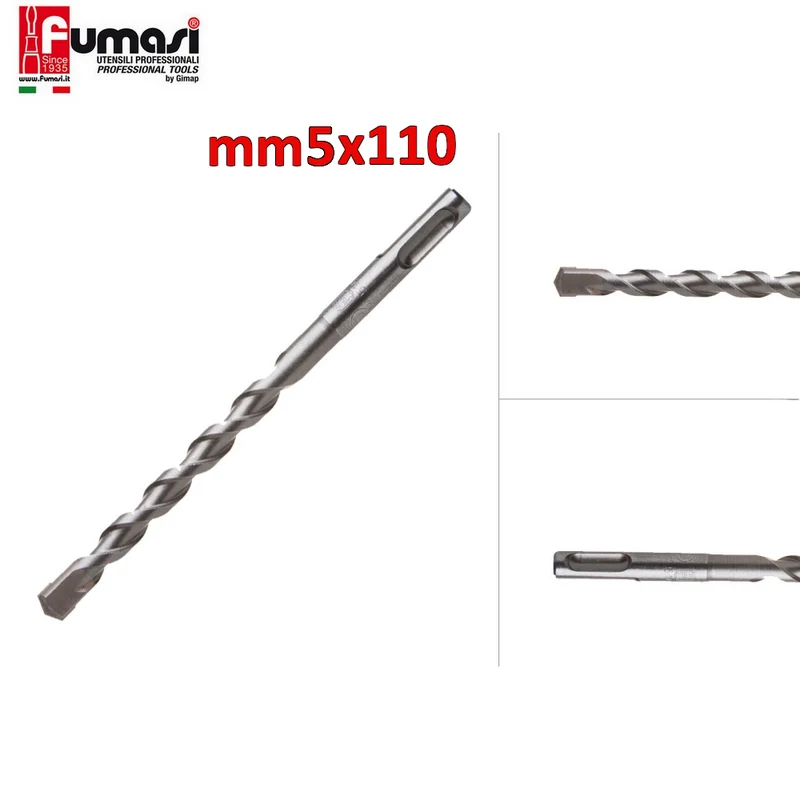 Foret à percussion SDS-PLUS 5 mm x 110 mm pour béton et maçonnerie