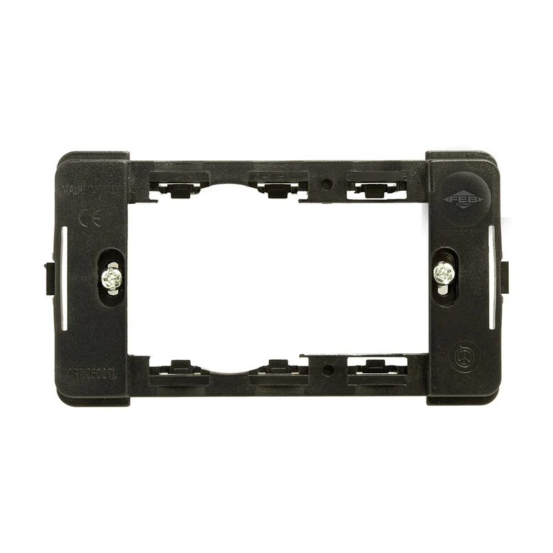 Unel+1 Posto TL Noir Support Compatible avec Bticino Living Classic - Feb Elettrica
