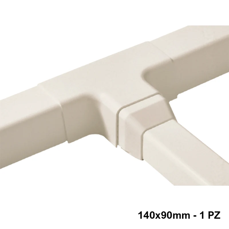 Raccord en T pour conduit 140 x 90 mm - 1 pièce