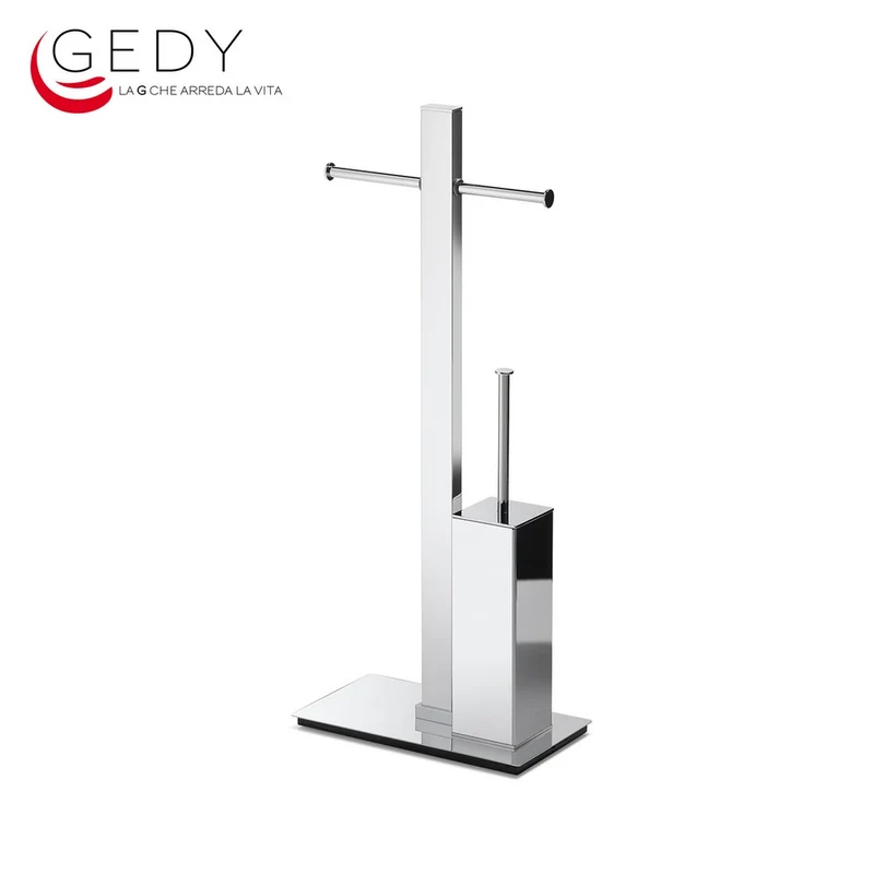 Brosse WC et porte-rouleau sur pied - BRIDGE 7632 GEDY