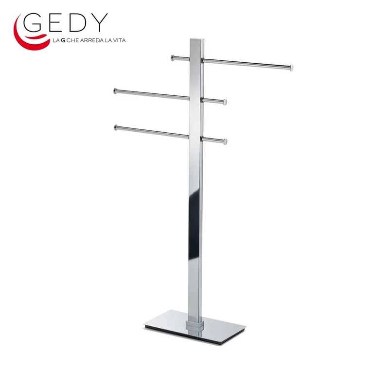 Porte-serviettes sur pied avec 3 porte-serviettes coulissants - BRIDGE 7631 GEDY