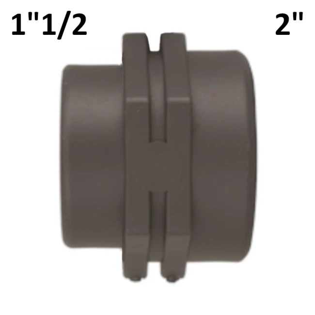 Manchon à joint réduit 2'' x 1''1/2 F-F en polypropylène PP avec joint torique d'étanchéité