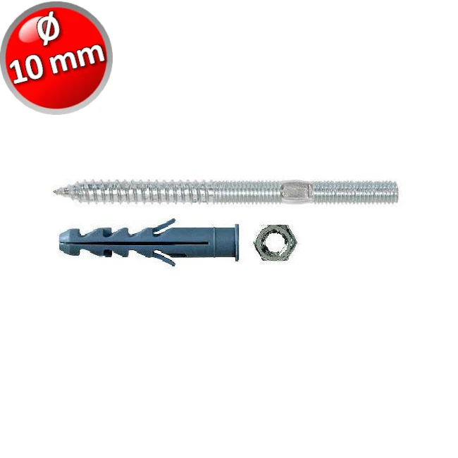 Vis de raccordement M8 x 90 mm avec cheville en nylon VC Z 8/90 596 VORPA
