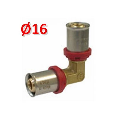 Presse multicouche - Coude 90° Ø 16 x 16 mm