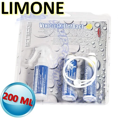 Désinfectant pour véhicules Veichles killer bact - 200 ml CITRON avec tapis