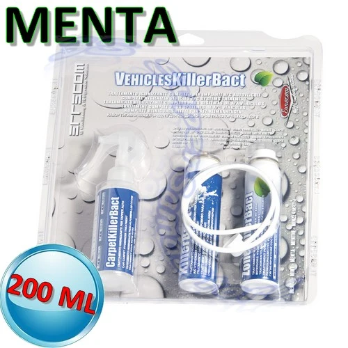 Désinfectant pour véhicules Veichles killer bact - 200 ml MENTHE avec tapis