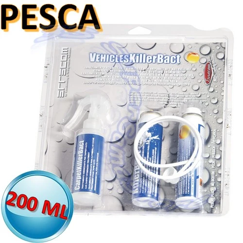 Désinfectant pour véhicules Veichles killer bact - désinfectant 200 ml PÊCHE avec tapis
