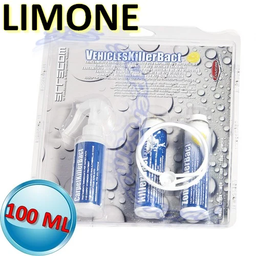 Désinfectant pour véhicules Veichles killer bact - 100 ml CITRON avec tapis
