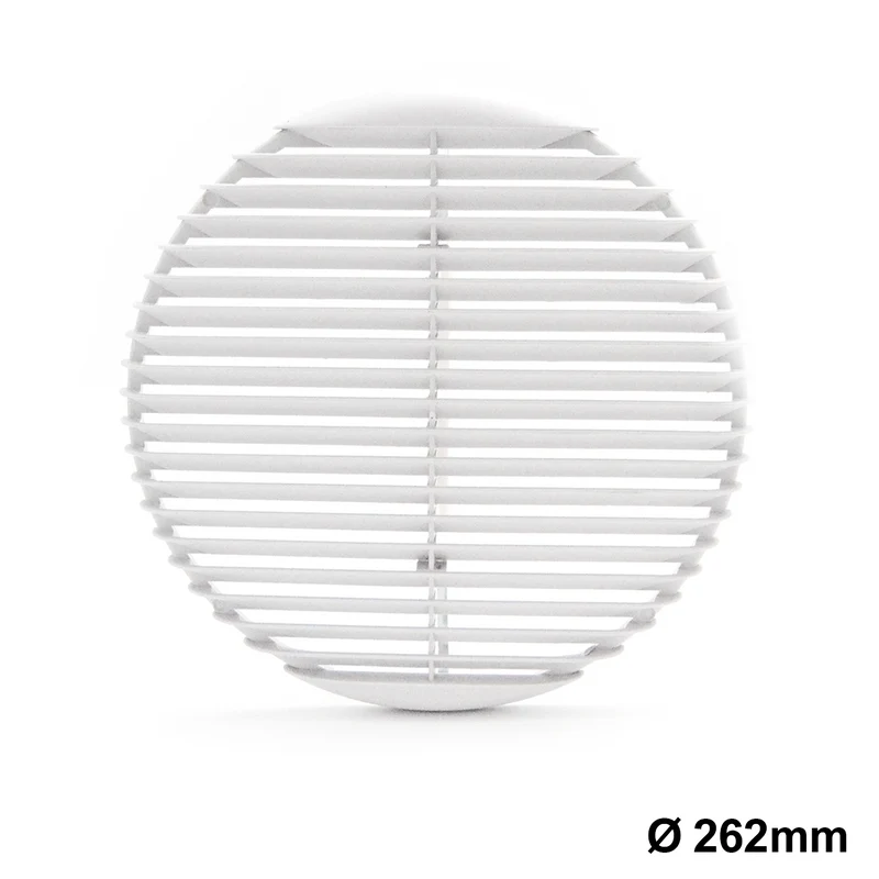 Grille de ventilation ronde Ø 262 mm en plastique avec ressorts de fixation