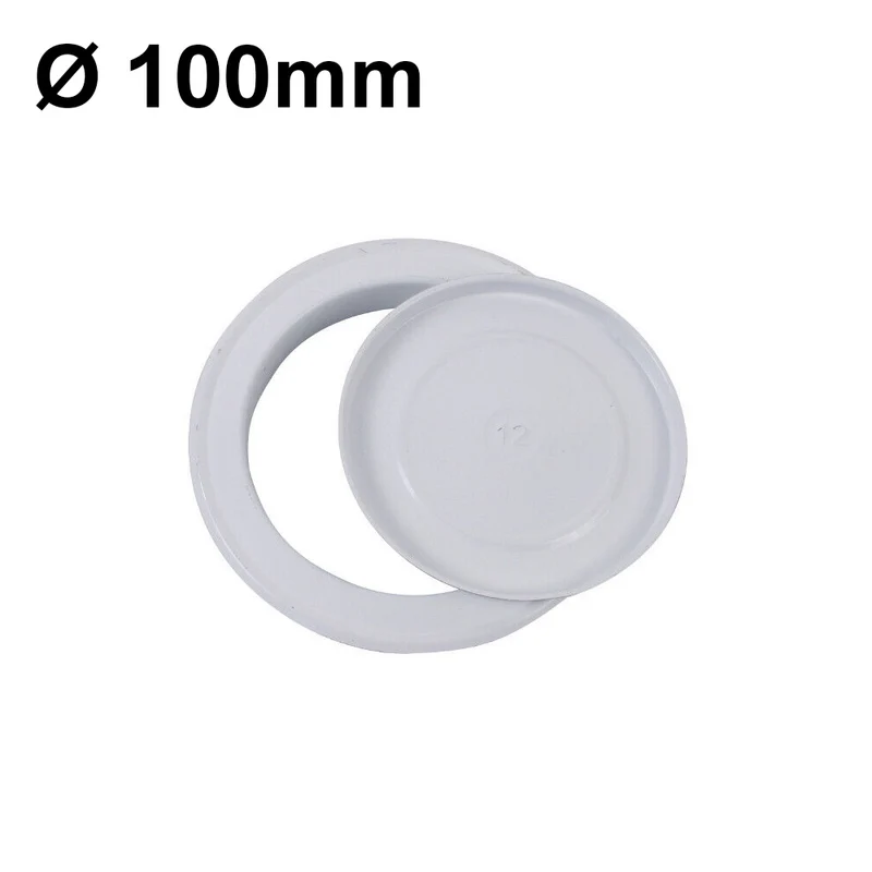 Rosace murale en métal blanc avec capuchon pour tuyaux de 100 mm de diamètre