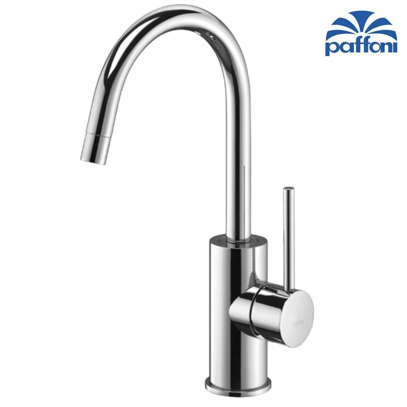 Mitigeur de lavabo LIG 078 CR LIGHT PAFFONI avec bec pivotant et sans bonde