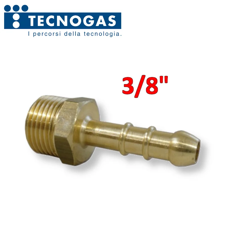 Support de tuyau en laiton UNI pour gaz GPL avec raccord mâle 3/8''