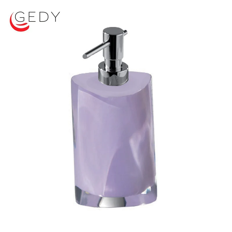 Distributeur de savon en métal de la série TWIST, couleur lilas