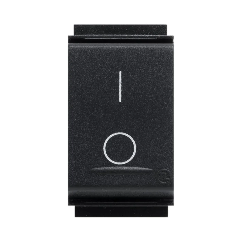 Interrupteur bipolaire noir 16 A 250 V compatible avec Bticino Living Classic - Feb Elettrica