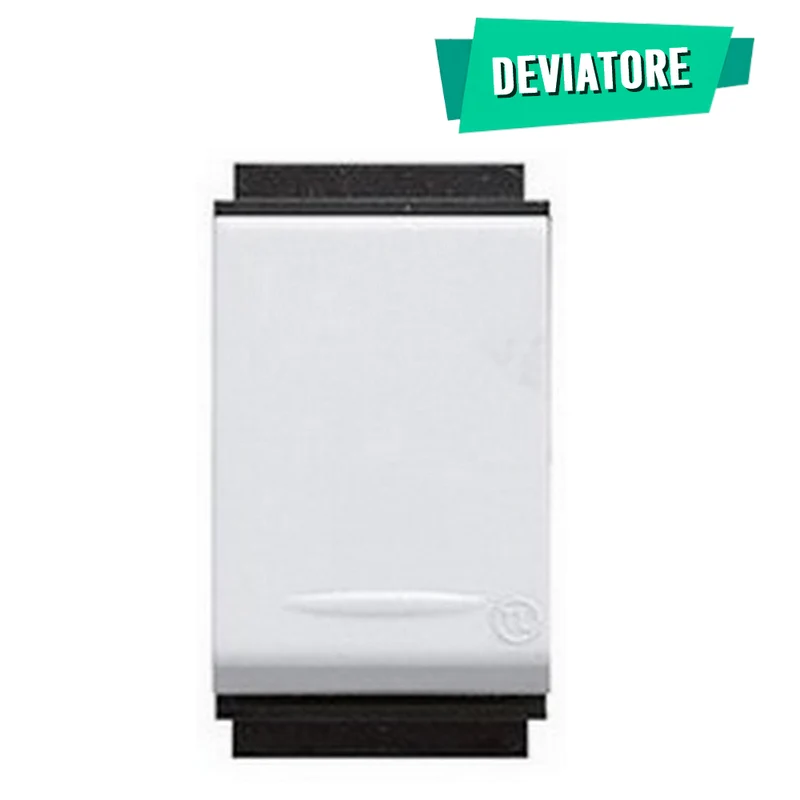 Interrupteur unipolaire à deux voies blanc 10 A 250 V compatible avec Bticino Living Classic - Feb Elettrica